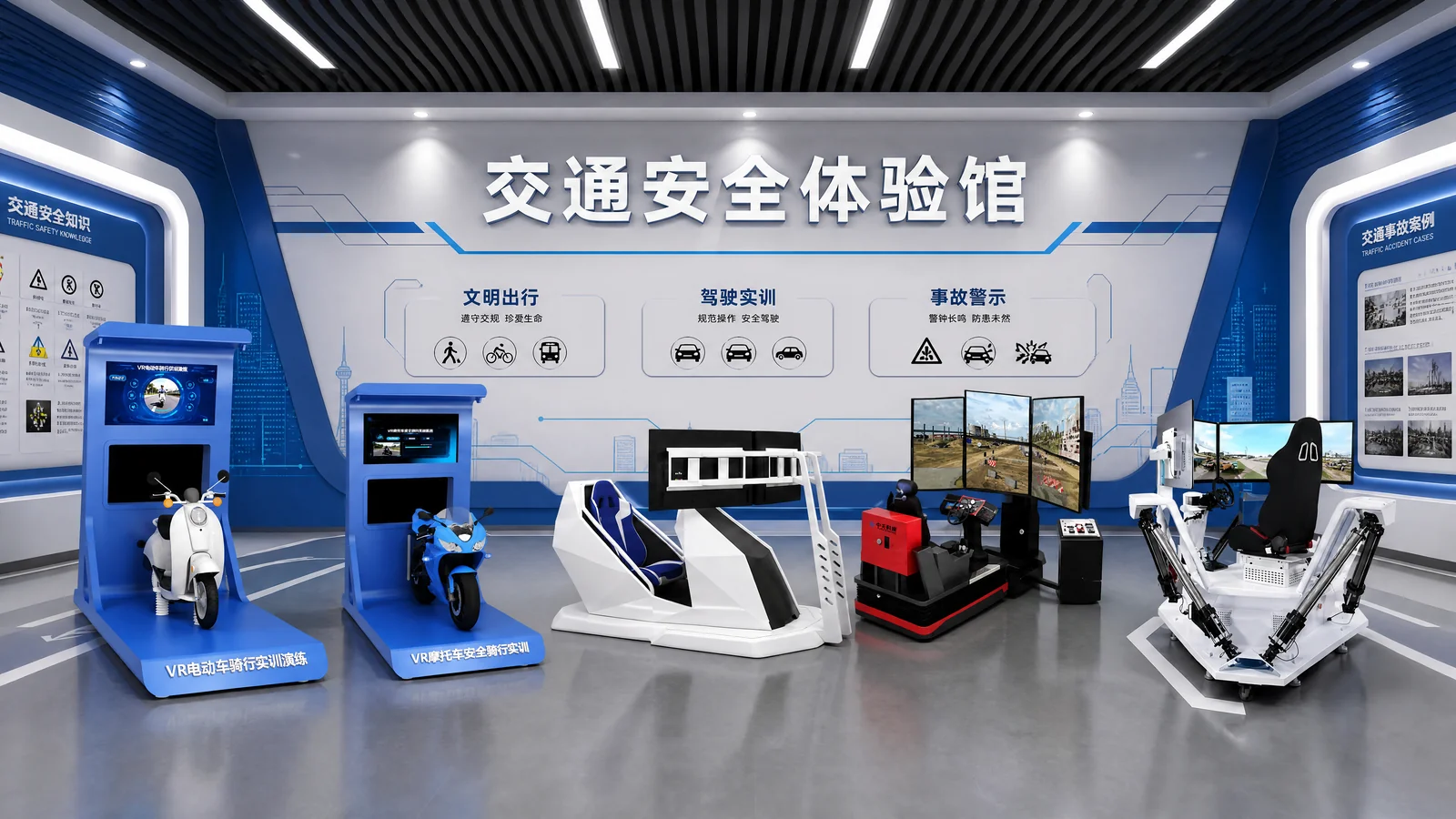 交通安全体验馆整体解决方案展示图